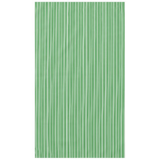 Christmas Green and White Stripes テーブルクロス
