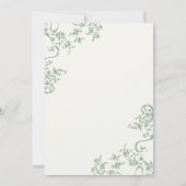 Christmas Green Chinoiserie Brew Tea Baby Shower 招待状 (裏面)