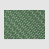 Christmas Green Elegant Script 薄葉紙 (正面)