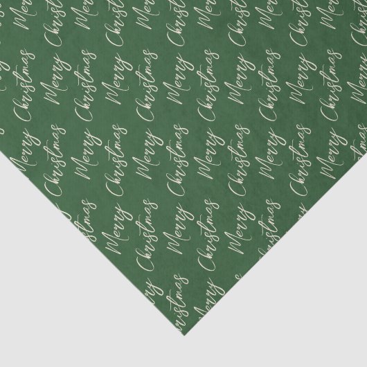 Christmas Green Elegant Script 薄葉紙 (詳細)