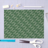 Christmas Green Elegant Script 薄葉紙 (クラフト)
