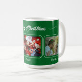 Christmas Green Family Mug コーヒーマグカップ (正面右)