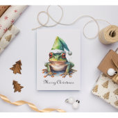 Christmas Green Frogカスタマイズ 箔シーズンカード