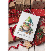 Christmas Green Frogカスタマイズ 箔シーズンカード