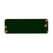 Christmas Green & Gold Frame Return Address Labels ラベル (正面)