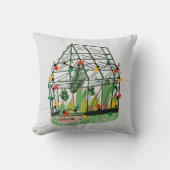 Christmas Green House Botanical Cactus Plants  クッション (正面)