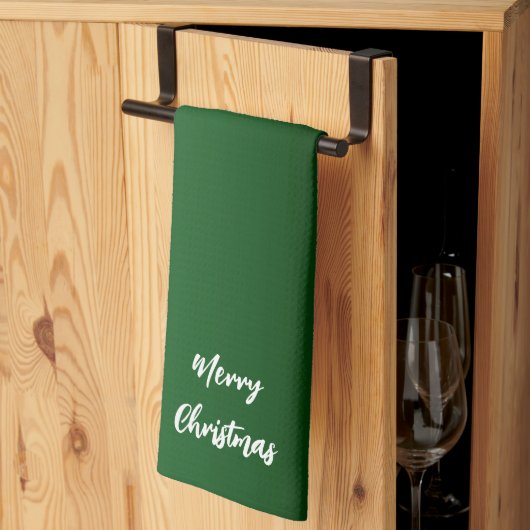Christmas Green Kitchen Towels キッチンタオル (三つ折り)
