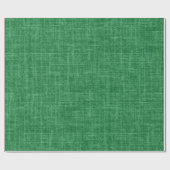 Christmas Green Linen ラッピングペーパー (フラット)
