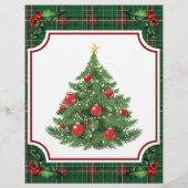 Christmas Green Plaid Restaurant Specials  チラシ (裏面)