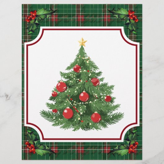 Christmas Green Plaid Restaurant Specials  チラシ (裏面)