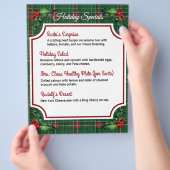Christmas Green Plaid Restaurant Specials  チラシ (手)