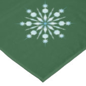 Christmas Green Tablecloth with Snowflake Pattern テーブルクロス (アングル)