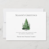 Christmas Green Tree Typography Holiday Card シーズンカード (正面)