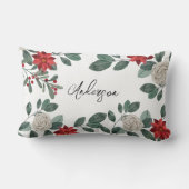 Christmas Greenery Berries  ランバークッション (裏面)
