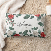 Christmas Greenery Berries  ランバークッション (ブランケット)