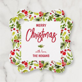 Christmas Greenery Berries Holiday フェイバータグ