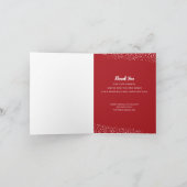 CHRISTMAS Greenery Business Thank You Forded シーズンカード (内部)