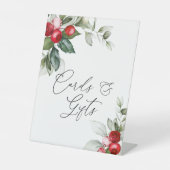 Christmas Greenery Cards & Gifts Table Tent Sign 台座サイン (正面)
