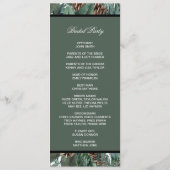 Christmas Greenery double side program card  プログラム (裏面)