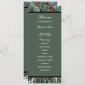 Christmas Greenery double side program card  プログラム (正面/裏面)