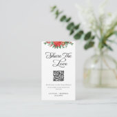 Christmas Greenery Holiday Wedding Share The Love エンクロージャーカード (スタンド正面)