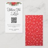 Christmas Greenery Holiday Wedding Share The Love エンクロージャーカード (正面/裏面)