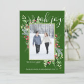 Christmas Greenery Photo Calligraphy Religious シーズンカード (スタンド正面)