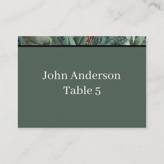 Christmas Greenery Place Card プレイスカード (裏面)