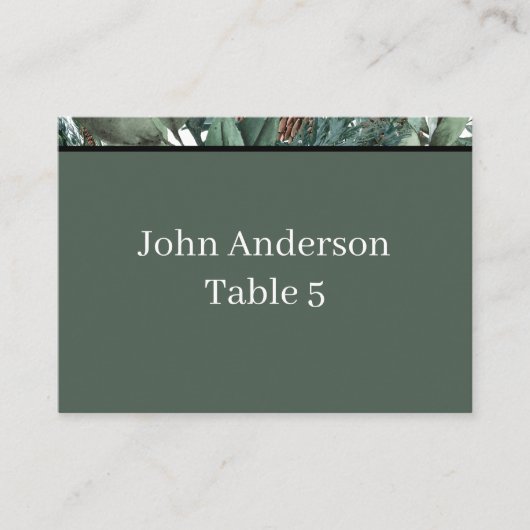 Christmas Greenery Place Card プレイスカード (正面)
