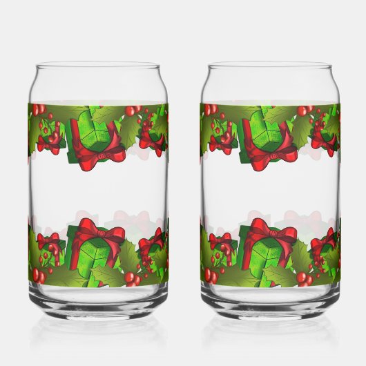 Christmas Greenery & Presents: Magical Holiday ガラス缶 (左)