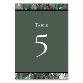 Christmas Greenery Table Number Card テーブルナンバー