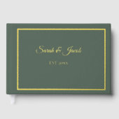 Christmas Greenery Wedding Guest Book ゲストブック (正面)