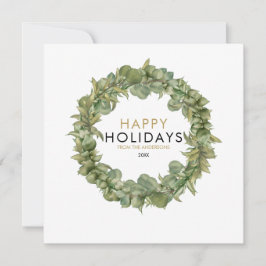 Christmas Greenery Wreath Elegant Modern Chic シーズンカード