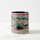 Christmas Greetes my Hunter Gatherer ツートーンマグカップ (中央)