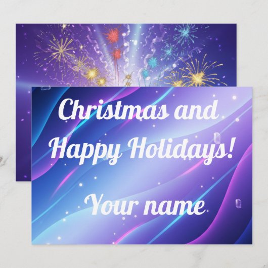 Christmas greeting beautiful シーズンカード (正面/裏面)