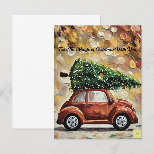 Christmas greeting card サンキューカード (正面/裏面)