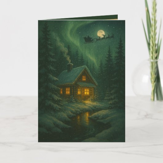 Christmas Greeting Card - Cabin in the Woods カード (正面)