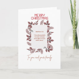 Christmas Greeting Card-matthew1:21 カード