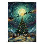 Christmas Greeting Card - Van Gogh Starry Sky (正面)