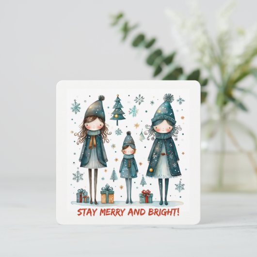 Christmas Greeting Postcard シーズンカード (スタンド正面)