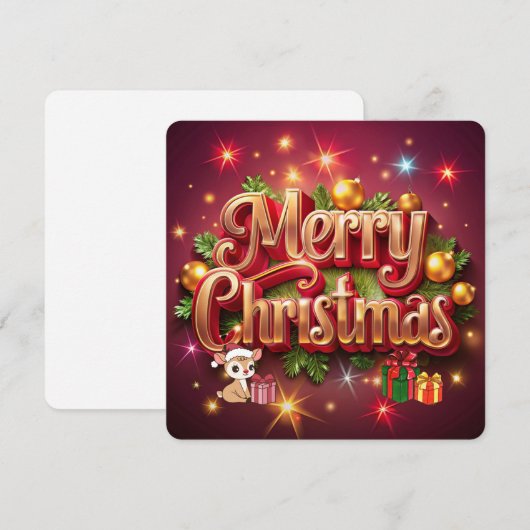 Christmas Greeting Postcard シーズンカード (正面/裏面)