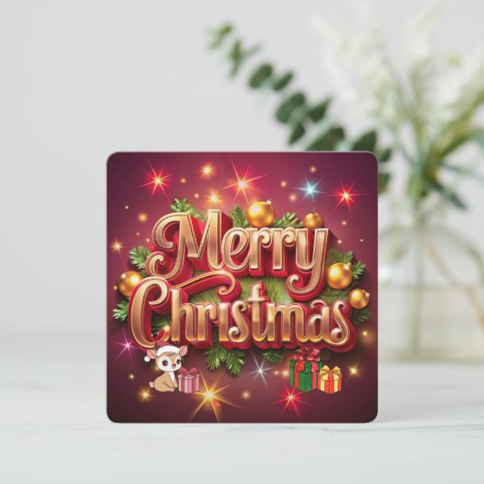 Christmas Greeting Postcard シーズンカード (スタンド正面)