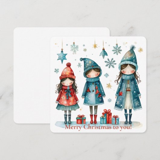 Christmas Greeting Postcard シーズンカード (正面/裏面)