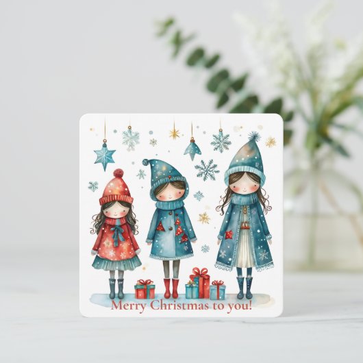 Christmas Greeting Postcard シーズンカード (スタンド正面)