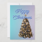 Christmas greeting with beautiful tree シーズンカード (正面)