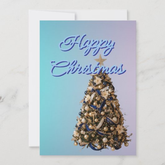 Christmas greeting with beautiful tree シーズンカード (正面)