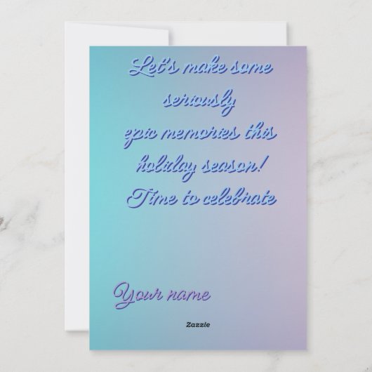 Christmas greeting with beautiful tree シーズンカード (裏面)