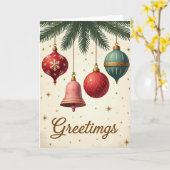 Christmas Greetings Card カード (黄色い花)