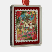 Christmas Greetings from Hawaii Holiday メタルオーナメント (右)