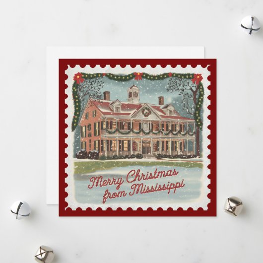 Christmas Greetings from Mississippi シーズンカード (正面/裏面インサイチュ)